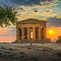 Concordia Temple at Sunset in Sicily